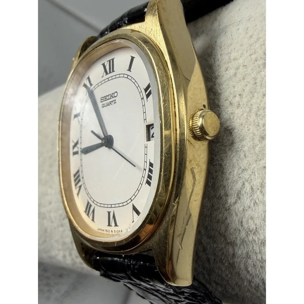 Seiko 7812-5109 New Battery Mens Watch 31MM 7.75